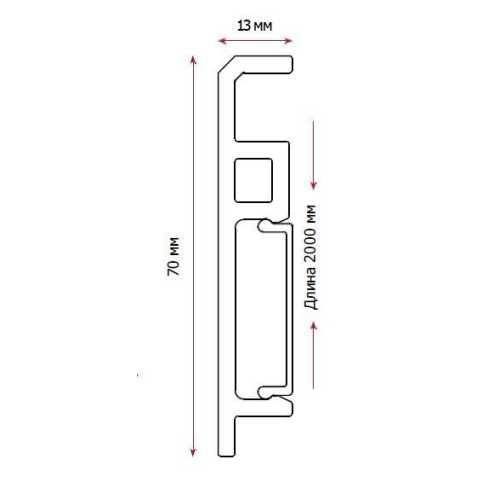 Фото Плинтус Aberhof Luxe Серый перел (70х13х2000 мм)
