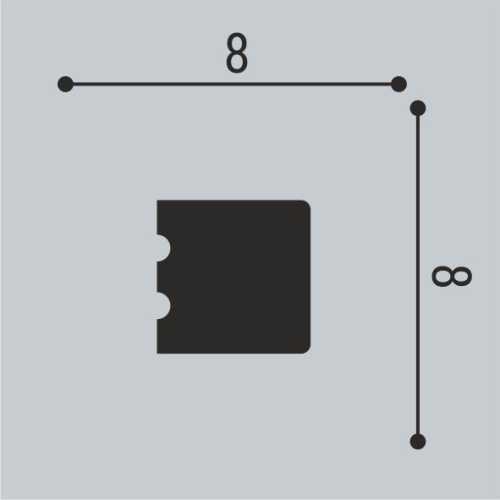 Фото Молдинг Bello Deco Черный глянец (8*8*2600)