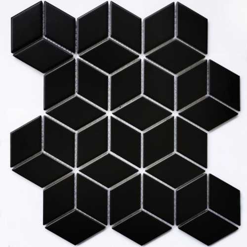 Фото Мозаика керамическая Bonaparte Landa Black matt 48х48 (267.4х309х6 мм)