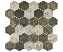 Мозаика из керамогранита Caramelle Olmeto Brown 51х59 (279х268х6 мм)