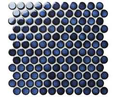 Мозаика из керамогранита Bonaparte Round midnight blue 28х28 (312х330х6 мм)