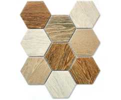 Мозаика из керамогранита Bonaparte Wood comb 95х110 (295х256х6 мм)