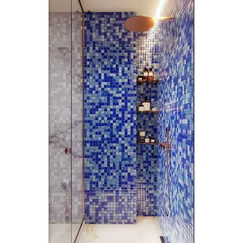 Фото Мозаика стеклянная Bonaparte Alaska dark blue 36х36 (304х304х4 мм)