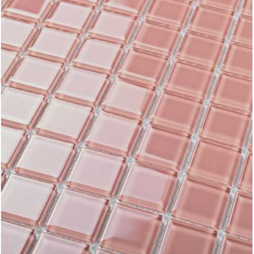 Фото Мозаика стеклянная Bonaparte Pink glass 25х25 (300х300х4 мм)