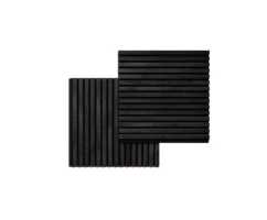 Акустическая панель Cosca Дуб Графит, черный войлок, рейки (600х600 х19мм)