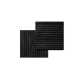 Акустическая панель Cosca Дуб Графит, черный войлок, рейки (600х600 х19мм)