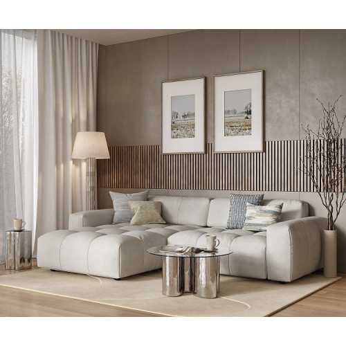 Фото Акустическая панель Cosca Ясень Тирамису, черный войлок, рейки (2750х600 мм)