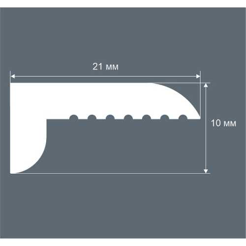 Фото Плинтус напольный Cosca PL015 под покраску, белый (10х21)