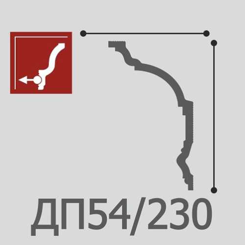 Фото Карниз Де Багет под покраску, XPC полистирола ДП 54/230 (200х114х2000)