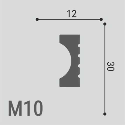 Фото Молдинг Де Багет M10 под покраску (30х12х2000)