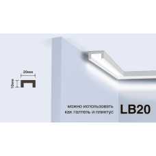 Карниз под покраску HIWOOD LB20 с подсветкой (20х10х2000 мм) Карниз под покраску HIWOOD LB20 с подсветкой (20х10х2000 мм)