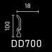 Маленькое фото Плинтус напольный Decor Dizayn DD700 с подсветкой (100*18.1*2000)