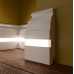 Маленькое фото Плинтус напольный с подсветкой Evrowood LED PN 090 Белый, крашеный (100*18*2000)