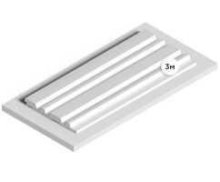 Декоративная панель HIWOOD LV122 LONG NP под покраску (120 × 12 × 3000 мм)