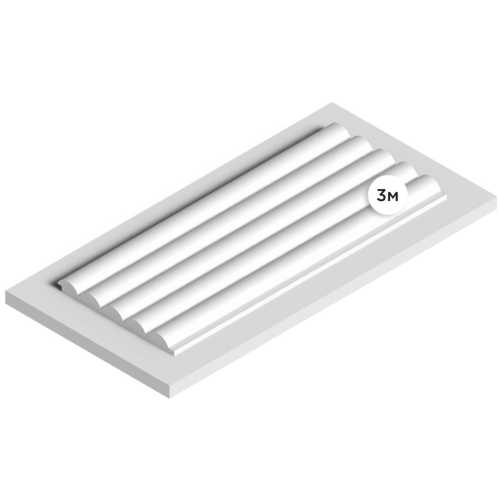 Фото Декоративная панель HIWOOD LV135 LONG NP под покраску (120 × 12 × 3000 мм)
