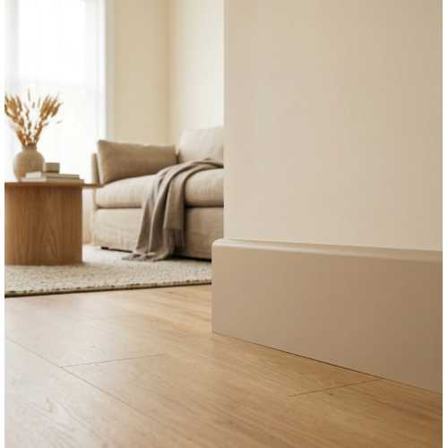 Фото Плинтус QUART вспененный ПВХ QUART, Слоновая кость 1013 (80*26.5*2200)