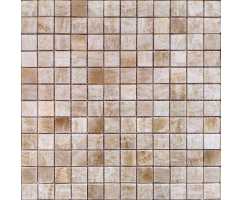 Мозаика из натурального камня Caramelle Onice legno chiaro POL (23х23х7 мм)