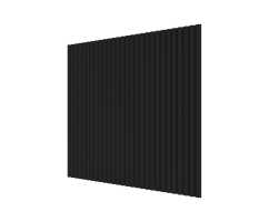 Стеновая панель квадратная МДФ Ликорн - Полосы, Черный, 500*500*8 мм (4 шт)