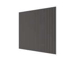 Стеновая панель квадратная МДФ Ликорн - Полосы Графит, 500*500*8 мм (4 шт)