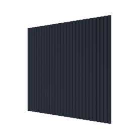 Стеновая панель квадратная МДФ Ликорн - Полосы, Темно-синий, 500*500*8 мм (4 шт)