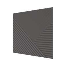 Стеновая панель квадратная МДФ Ликорн - Пирамида, Графит, 500*500*8 мм (4 шт)