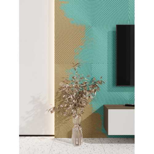 Фото Стеновая панель квадратная МДФ Ликорн - Круги, под покраску Бежевый, 500*500*8 мм (4 шт)