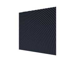 Стеновая панель квадратная МДФ Ликорн - Круги, Черный, 500*500*8 мм (4 шт)