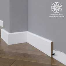 Белый плинтус напольный МДФ Madest Decor 19-064-10 крашеный (64х10х2400 мм)