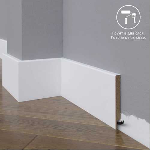 Фото Плинтус напольный под покраску 09-100-10 Madest Decor MDF (100х10х2400 мм)