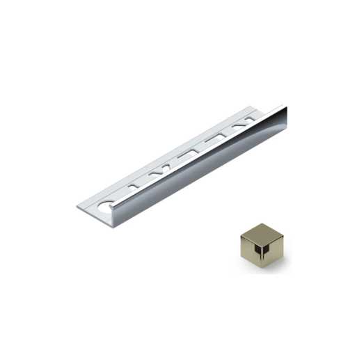 Фото Профиль L-образный алюминий 8 мм Neexy PV01-17 (титан блестящий), 2.7 метра