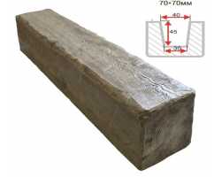 Балка декоративная из полиуретана Arno Decor Рустик 70х70мм Лофт, длина 3м