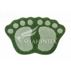Коврик Shahintex Microfiber лапки 40*60 зеленый
