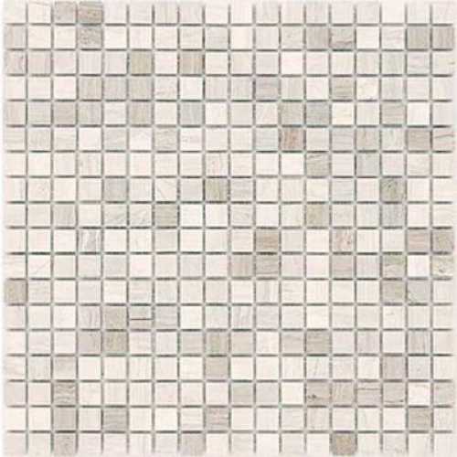 Фото Мозаика из натурального камня Caramelle Travertino Silver MAT 15х15 (305х305х4 мм)