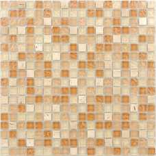 Мозаика стеклянная с камнем Caramelle Naturelle Olbia 15х15 (305х305х8 мм)
