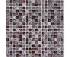 Мозаика стеклянная с камнем Caramelle Naturelle Siracusa 15х15 (305х305х8 мм)