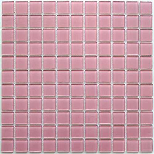 Фото Мозаика стеклянная Bonaparte Pink glass 25х25 (300х300х4 мм)