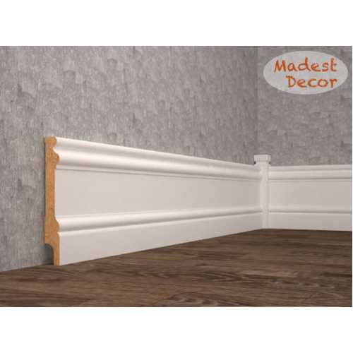 Фото Плинтус напольный под покраску 17-120-22 Madest Decor MDF (120х22х2400 мм)