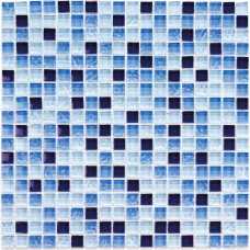 Мозаика стеклянная Bonaparte Blue Drops 15х15 (300х300х8 мм)